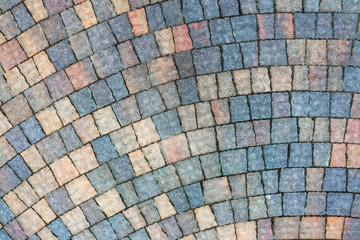 masonry wall paving stones as a background close up