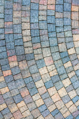 masonry wall paving stones as a background close up