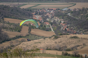 paraglider above the mountain