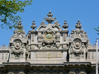 Arabic writings at the gate of Dolmabahce Palace in Istanbul