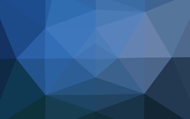 Obraz premium Dark BLUE vector abstract mosaic background. Triangular geometric sample with gradient. Completely new template for your business design.