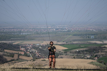 paraglider above the mountain