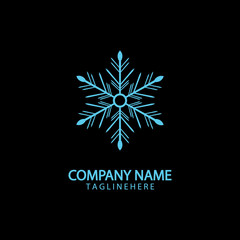 Snowflake Icon Vector Logo Template Illustration Design.