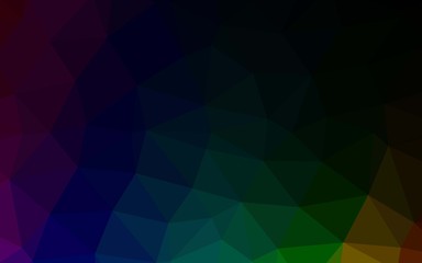 Obraz premium Dark Multicolor, Rainbow vector blurry triangle pattern. A completely new color illustration in a vague style. The best triangular design for your business.