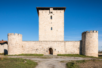 View of Mendoza Castle/Mendoza Tower near Vitoria-Gasteiz, Alava, Basque Country, Spain