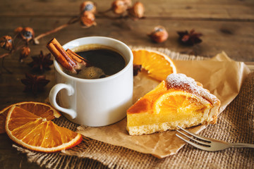コーヒーとケーキ　カフェイメージ