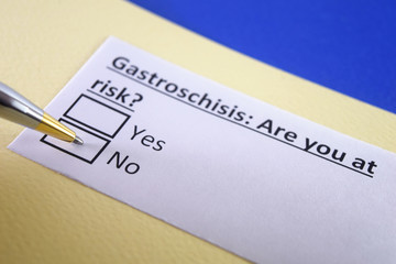 Obraz premium One person is answering question about gastroschisis.