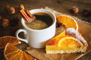 コーヒーとケーキ　カフェイメージ