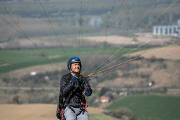 paraglider above the mountain