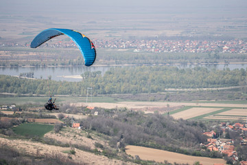 paraglider above the mountain