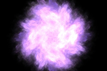 Beautiful line art illustration with fractal white purple on black background.Beautiful abstract background.