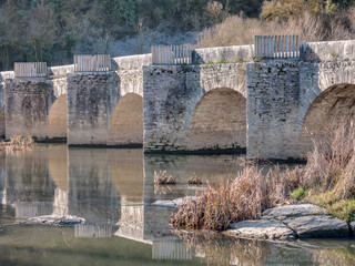 Roman bridge at Trespuentes, Alava, Basque Country, Spain