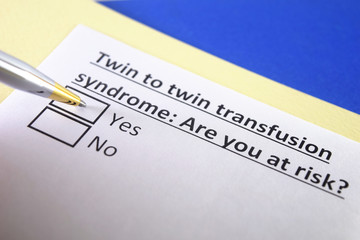 One person is answering question about twin to twin transfusion syndrome.