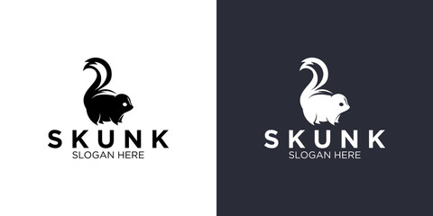 Fototapeta premium Skunk silhouette logo design templates