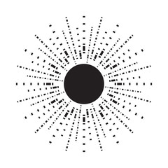 Abstract Retro Vintage Sunburst Or Firework. Vector