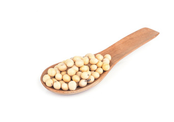 Soy beans isolated on a white background