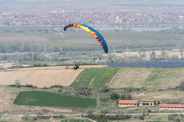 paraglider above the mountain