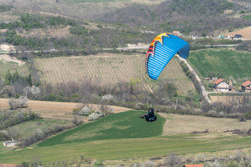 paraglider above the mountain