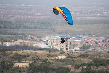 paraglider above the mountain