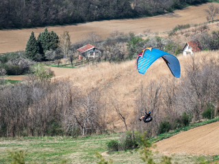 paraglider above the mountain