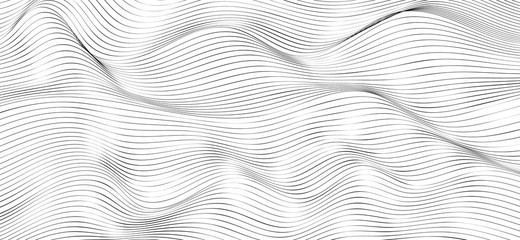 Wave Lines Pattern Abstract Background. Vector