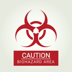 Biohazard symbol, infection sign. Isolated object Viral infection. danger of infection. Danger sign. Vector illustration