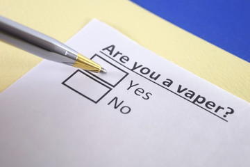 One person is answering question about vaper.