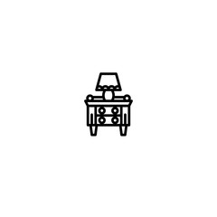 nightstand icon vector