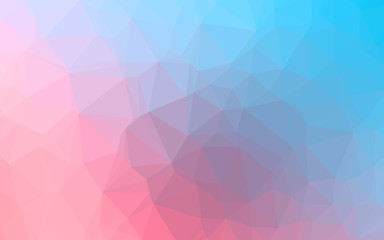 Light Blue, Red vector polygonal template. Creative illustration in halftone style with gradient. Triangular pattern for your business design.