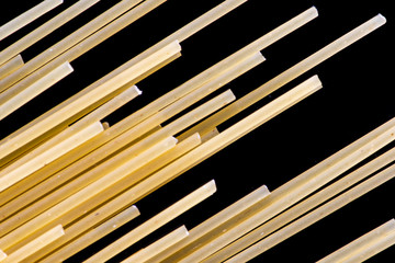 Spaghetti pasta isolated on a black or white background