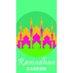 Ramadan Kareem Greeting Card. Social Media post template 