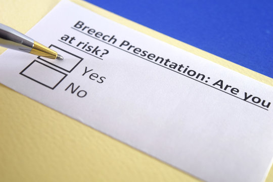 One person is answering question about breech presentation.