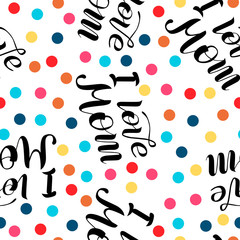 Seamless pattern of lettering text 