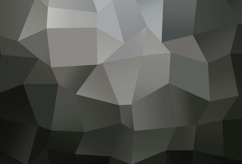 Dark Black vector polygon abstract backdrop.