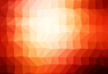 Dark Red, Yellow vector triangle mosaic cover.