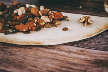 Close up of a delicious mix trail