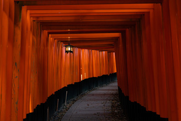 Fushimi inari taisha during the coronavirus crisit, 2020.