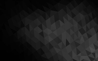 Obraz premium Dark Black vector low poly layout. Modern geometrical abstract illustration with gradient. The best triangular design for your business.