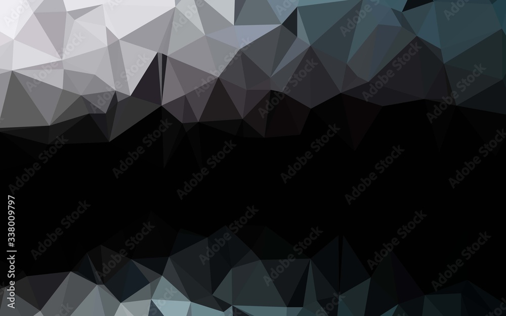 Fototapete dark blue vector polygonal background. a sample with polygonal shapes. triangular pattern for your b