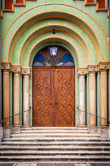 Naklejka premium Old church doorway