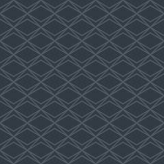 Simple geometric pattern in neutral color. Seamless grey background with diamond shape texture.