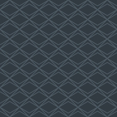 Simple geometric pattern in neutral color. Seamless grey background with diamond shape texture.