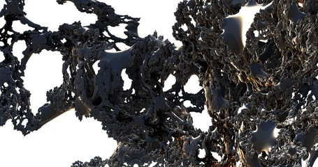 3D illustration metal formations