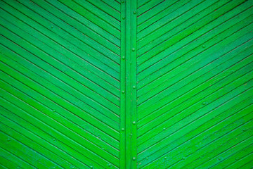 The texture of the old green board located diagonally