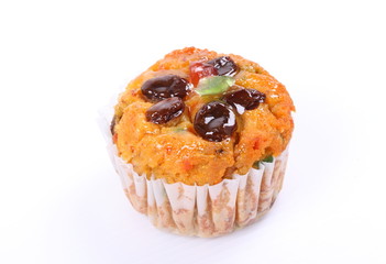 Cupcake on white background