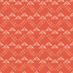 Vector orange geometric chevron seamless pattern background