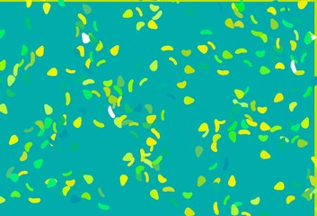 Light Green, Yellow vector texture with random forms.