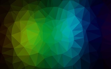 Obraz premium Dark Multicolor, Rainbow vector triangle mosaic template. Triangular geometric sample with gradient. Completely new design for your business.