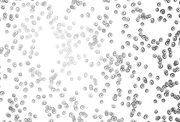 Light Silver, Gray vector background with bubbles.