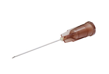 medicine syringe needle isolate on white background